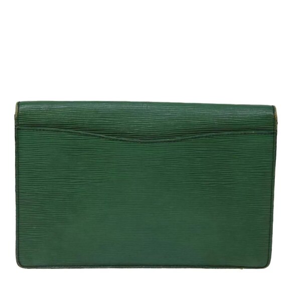 LOUIS VUITTON Epi Montaigne 27 Clutch Bag Green - Picture 16 of 16